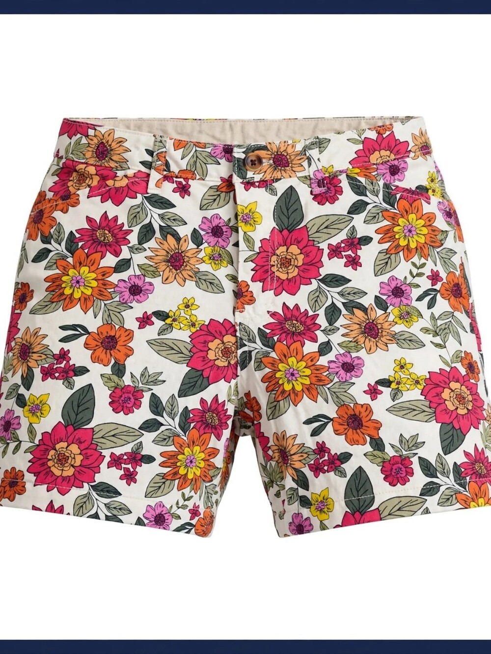 St. John’s Bay Floral Mid-Rise Shorts | 5” Inseam | Summer Print | Size 6